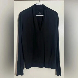 Grace Long sleeve black rayon women’s shirt